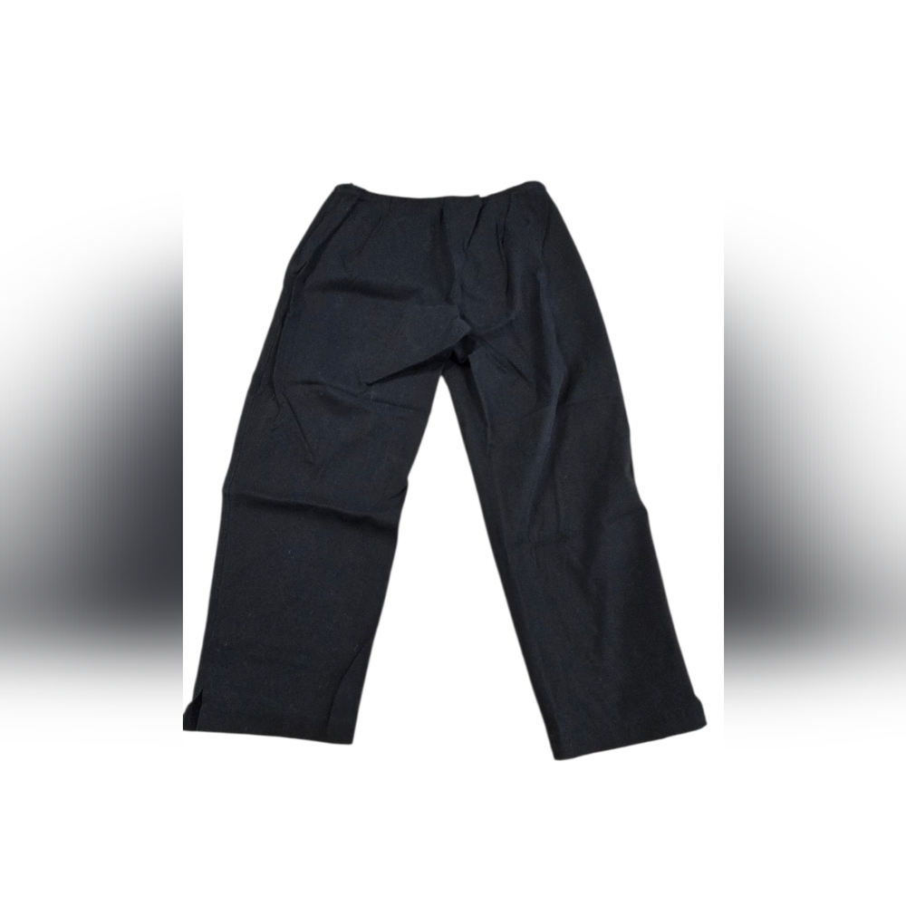 Eileen Fisher Black Zipper Side Capri Pants